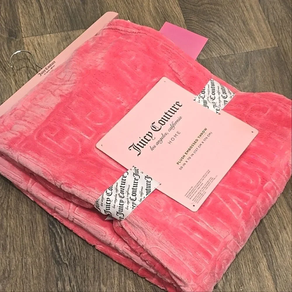 Juicy Couture Juicy‎ Embossed Plush Throw Blanket